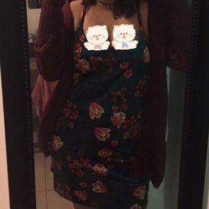 Forever 21 Velvety Emerald Green Midi Dress